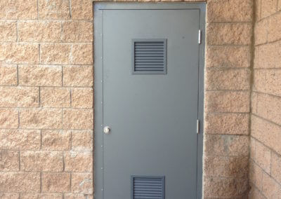 Hollow Metal Door  & Frame with (2) Louvers Installed